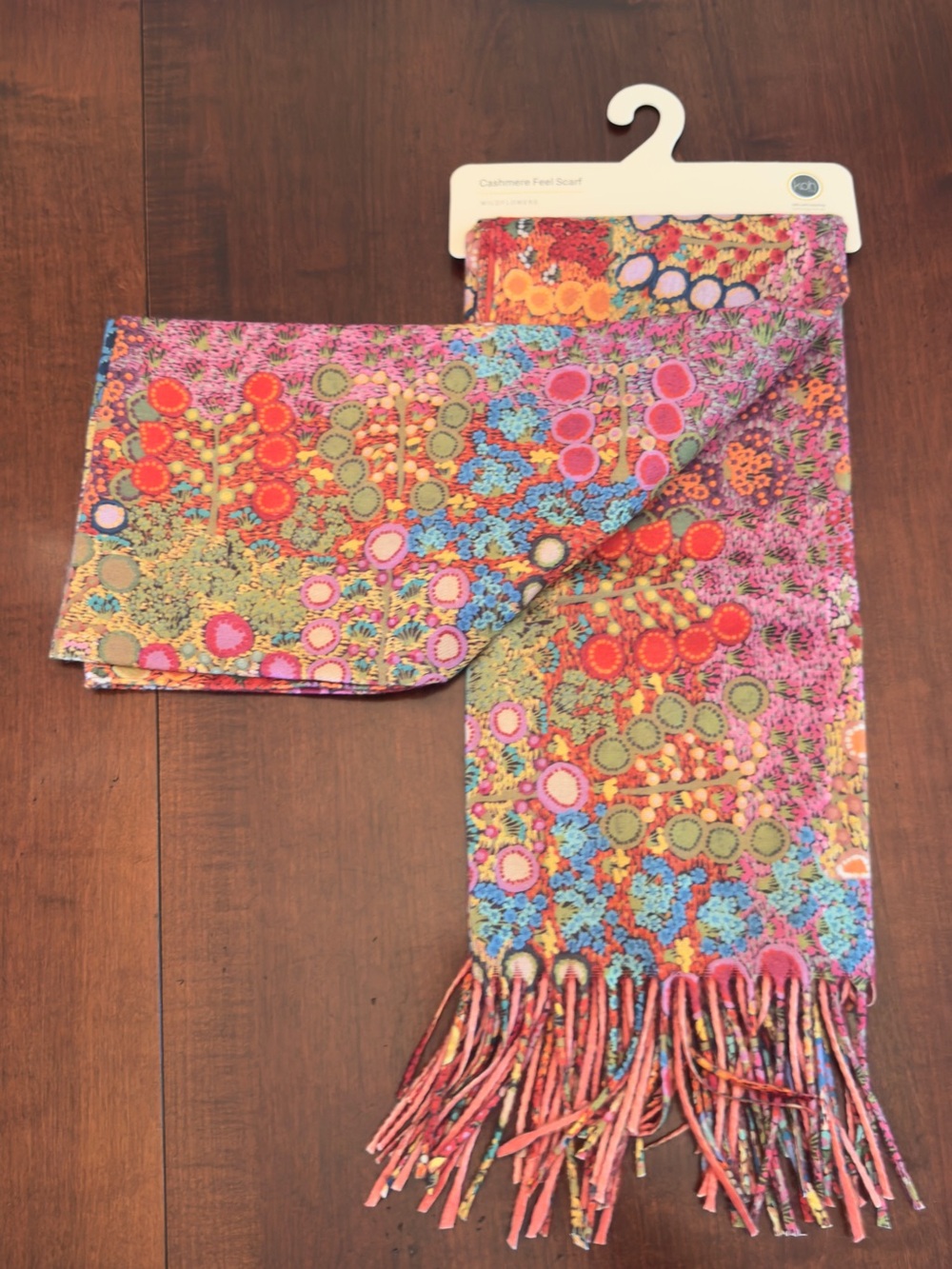 Colorful Multicolor Cashmere-Feel Scarf - Picture 2 of 5